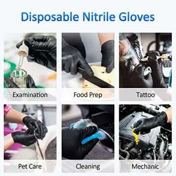 Schneider Nitrile Exam Gloves, Black, Small, 100-ct Box, 4-mil, Latex-Free, Powder-Free, Food-Safe (NBFK7101)