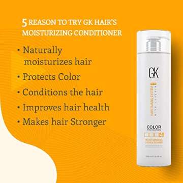 GK HAIR Global Keratin Moisturizing Conditioner (1000ml/33.8 Fl Oz) for Hydrating Color Protection Dry Damage Curly Frizzy Color Treated Hair Repair Organic Paraben Sulfate Free All Hair Types