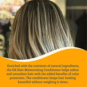 GK HAIR Global Keratin Moisturizing Conditioner (1000ml/33.8 Fl Oz) for Hydrating Color Protection Dry Damage Curly Frizzy Color Treated Hair Repair Organic Paraben Sulfate Free All Hair Types
