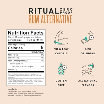 Ritual Zero Proof Rum Alternative 750ml Non-Alcoholic Spirit