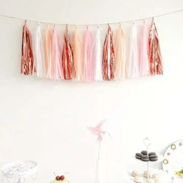 20PCS Shiny Tissue Tassel Garland for All Occasions