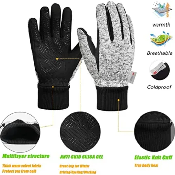MOREOK Winter Gloves Warm -10°F for Cycling and Outdoors