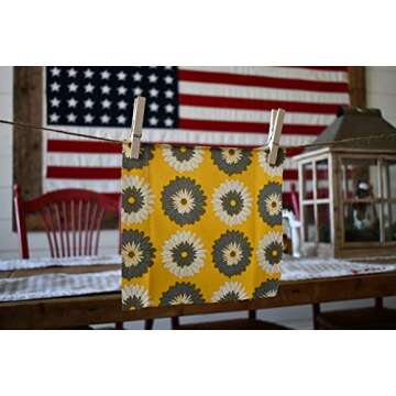 Made in USA DIY Pre Mixed Beeswax Wrap KIT- Made with Pine Resin, Beeswax & Jojoba Oil - Beeswax Wraps for Food- Make Your Own 6 Bees Wrap Sheets with 5 ml Pinon Salve for Sticky Fingers Square Shape