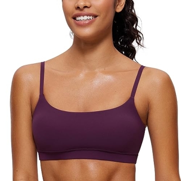 CRZ YOGA Women's Butterluxe Adjustable Sports Bra - Ultra Soft & Stylish