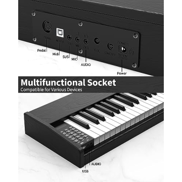 Bfgxuoo 88 Key Digital Piano Keyboard with Weighted Hammer Action