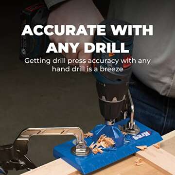 Kreg KHI-Hinge Concealed Hinge Jig - Drill Perfect Holes for Cabinet Hinges & Hardware Installation ...
