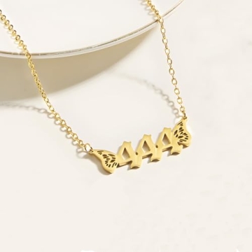 Angel Number Butterfly Wings Necklace for Women