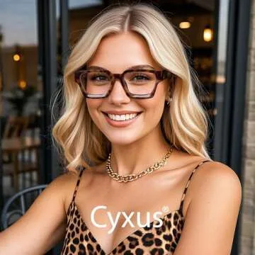 Cyxus Stylish Blue Light Blocking Glasses Women Anti Blue Light, UV400 Protection,for Office, Gaming, Daily Screen Use Tortoiseshell 8143-1