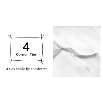 Amazon Basics Lightweight Duvet Cover Set, King Size, White