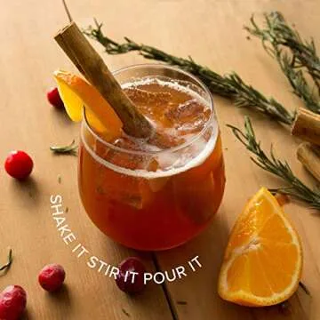 TOSSWARE POP 12oz Vino Jr Set of 48, Premium Quality, Recyclable, Unbreakable & Crystal Clear Plastic, Cocktail, 48 Count (Pack of 1), Whiskey Glasses