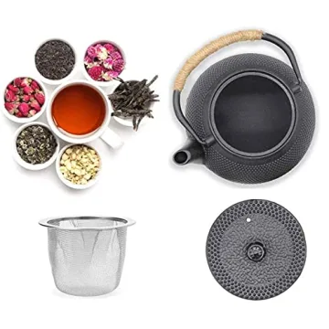 HwaGui Japanese Cast Iron Teapot with Infuser for Perfect Tea