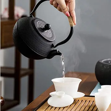 HwaGui Japanese Cast Iron Teapot with Infuser for Perfect Tea