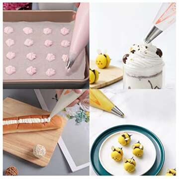 LABOTA 200PCS Disposable Piping Bags for Cake Decorating