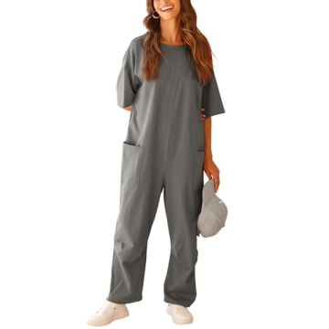 Lentta Women's Casual Jumpsuit - Stylish & Comfortable Harem Overalls with Pockets