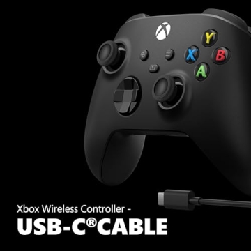 Xbox Wireless Gaming Controller + USB-C® Cable (2025) – Carbon Black – Unmatched Experience Acr...
