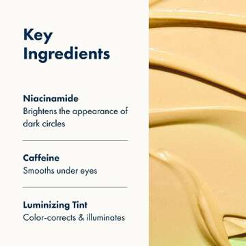 Hero Cosmetics Bright Eyes Illuminating Eye Cream - Reduces the Look of Dark Circles With Multiple Applications - Featuring a Stainless Steel Tip for a Cooling Effect (0.5 fl oz)