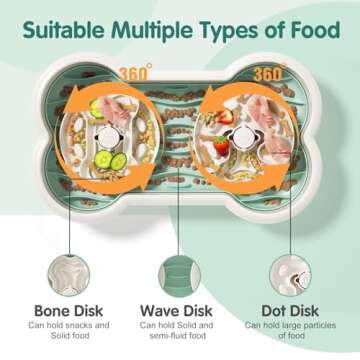 Slow Feeder Dog Bowls, Anti-Choking & Non Slip Interactive Dog Slow Feeding Bowls for Dry/Wet/Raw Food, Bloat Stop Dog Slow Feeder Bowl, Maze Puzzle Feeder, Slow Eating Dog Bowl for Large Breed Dogs