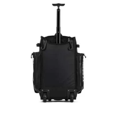 Boombah Rolling Superpack Baseball/Softball Gear Bag - 23-1/2" x 13-1/2" x 9-1/2" - Black - Telescop...
