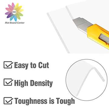 Mat Board Center, Pack of 10 Acid-Free Foam Boards, 11x14 inch White Foam Boards, 1/8" Thick