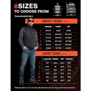 Soleilwear Heated Vest with 9 Heating Zones for Men