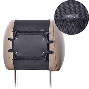 TFY Car Headrest Mount Silicon Holder for Game Machine Nintendo Switch and Other Tablets