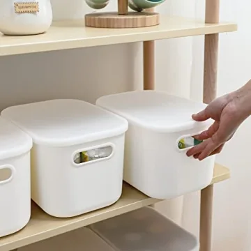 Citylife 4 Pack Stackable Storage Bins with Lids