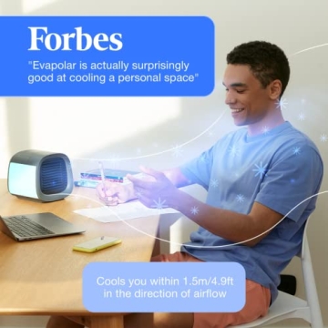 Evapolar Portable AC Unit- Small Personal Air Conditioners - Mini Evaporative Air Cooler for Desk and Camping - Swamp Cooler - Evachill, Blue