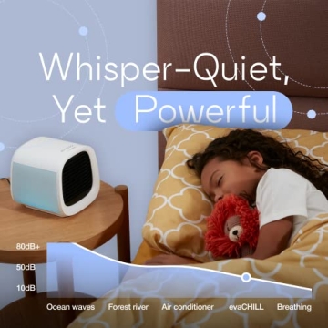 Evapolar Portable AC Unit- Small Personal Air Conditioners - Mini Evaporative Air Cooler for Desk and Camping - Swamp Cooler - Evachill, Blue