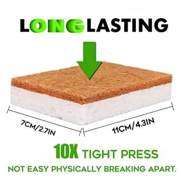 PANYEE Biodegradable Natural Kitchen Sponges – Eco-Friendly Pack of 12