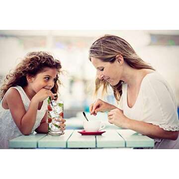 Le'raze Elegant Acrylic Drinking Glasses [Set of 16] Attractive Clear Plastic Tumblers - Unbreakable Drinkware Set Ideal for Indoor and Outdoor - Kid Friendly