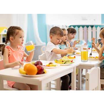 Le'raze Elegant Acrylic Drinking Glasses [Set of 16] Attractive Clear Plastic Tumblers - Unbreakable Drinkware Set Ideal for Indoor and Outdoor - Kid Friendly