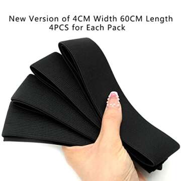 Tracy 4PCS 4CM Width Lace Melting Band for Wigs, Adjustable Elastic Bands for Wig Edges, Lace Meltin...