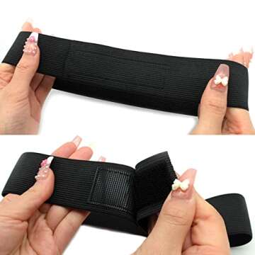 Tracy 4PCS 4CM Width Lace Melting Band for Wigs, Adjustable Elastic Bands for Wig Edges, Lace Melting Band for Wigs & Baby Hair, Wig Install Accessories Wig Melt Band for Lace Front Laying Edges