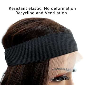 Tracy 4PCS 4CM Width Lace Melting Band for Wigs, Adjustable Elastic Bands for Wig Edges, Lace Melting Band for Wigs & Baby Hair, Wig Install Accessories Wig Melt Band for Lace Front Laying Edges