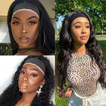 Tracy 4PCS 4CM Width Lace Melting Band for Wigs, Adjustable Elastic Bands for Wig Edges, Lace Melting Band for Wigs & Baby Hair, Wig Install Accessories Wig Melt Band for Lace Front Laying Edges