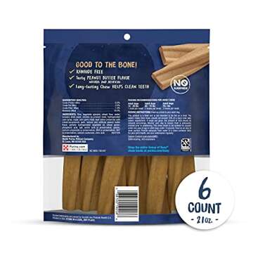 Purina Busy Bone Made in USA Facilities, Long Lasting Small/Medium Breed Adult Dog Chews, Peanut Butter Flavor - 6 Count (Pack of 1)