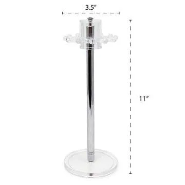 Isaac Jacobs Acrylic Necklace Holder with 12 Hooks