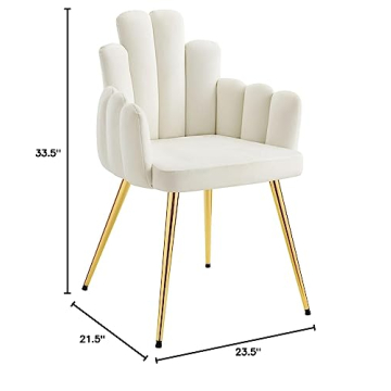 Elegant Modway Viceroy Dining Chairs, Gold White