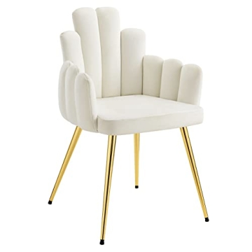Elegant Modway Viceroy Dining Chairs, Gold White