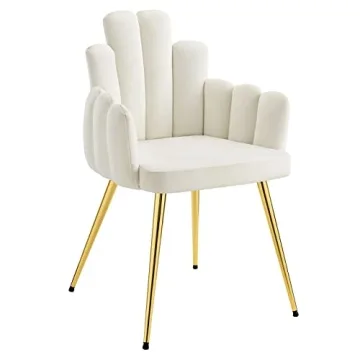 Elegant Modway Viceroy Dining Chairs, Gold White