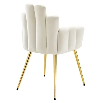 Elegant Modway Viceroy Dining Chairs, Gold White