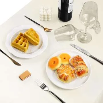 TURSTIN Satin Tablecloths - Elegant Ivory Table Decor