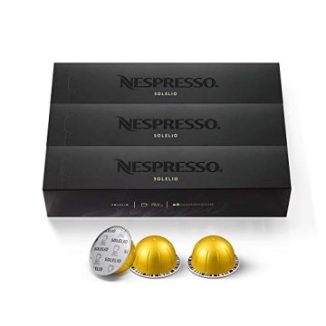 Nespresso Capsules Vertuo, Solelio, Mild Roast Coffee, 30-Count Coffee Pods, Brews 7.8 oz.