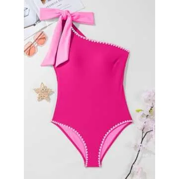 Herseas Women's Trendy Asymmetric Cutout Swimsuit