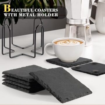 Stylish Slate Coasters with Holder for All Occasions