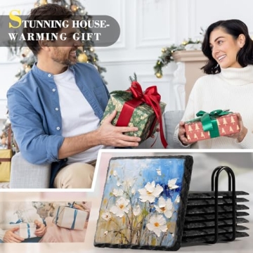 Stylish Slate Coasters with Holder for All Occasions