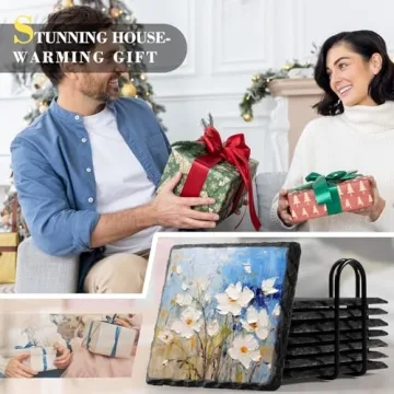 Stylish Slate Coasters with Holder for All Occasions