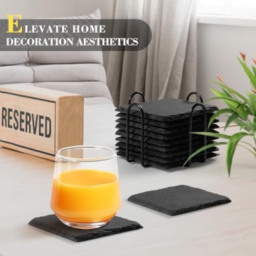 Stylish Slate Coasters with Holder for All Occasions