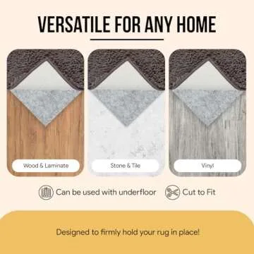 Non Slip Rug Pad 2x10 Feet for Maximum Grip and Comfort