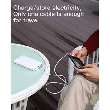 Baseus Power Bank 30000mah, USB C Fast Charging 3A Portable Charger, 3 Output Ports Battery Pack